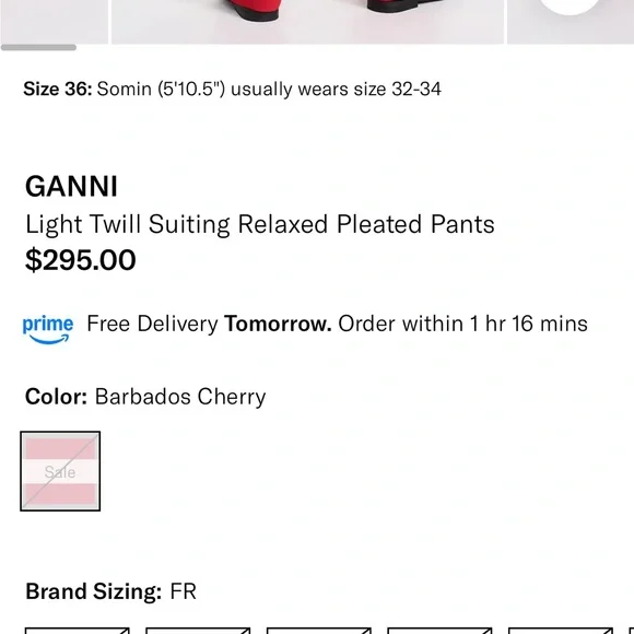 Ganni Light Twill Relaxed Suiting Pants - Picture 16 of 17